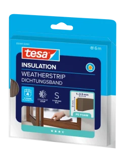 Tochtwering|Tochtstrips Deur > Tesa Tochtband I-profiel zelfklevend bruin 6m