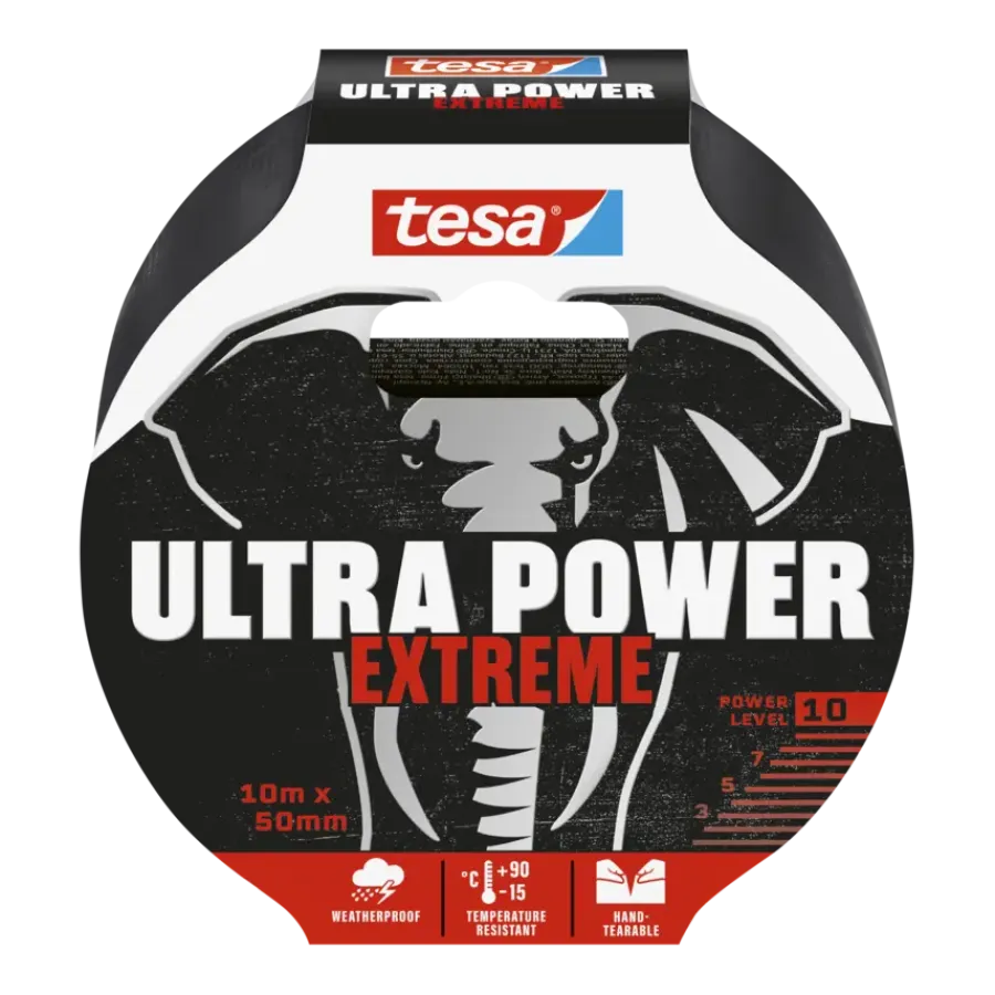 Overige Tape > Tesa Ultra Power Extreme Repair ducttape zwart 50 mm x 10 m