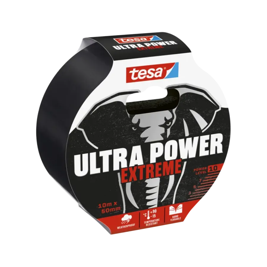 Overige Tape > Tesa Ultra Power Extreme Repair ducttape zwart 50 mm x 10 m