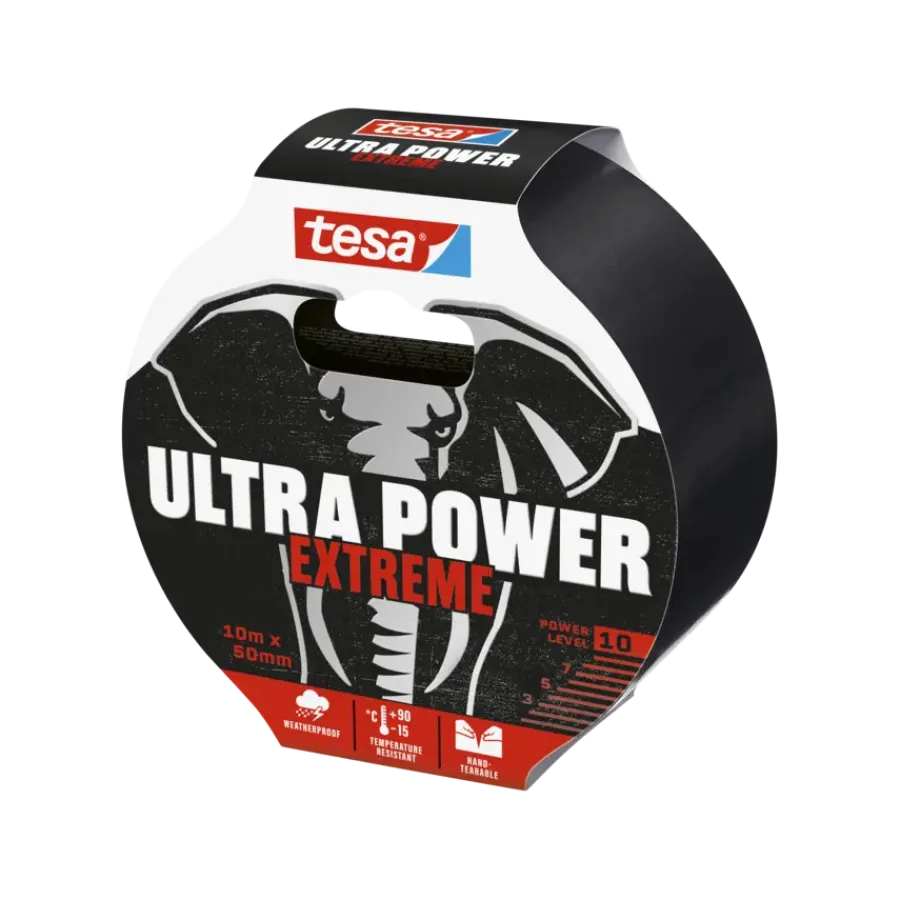 Overige Tape > Tesa Ultra Power Extreme Repair ducttape zwart 50 mm x 10 m