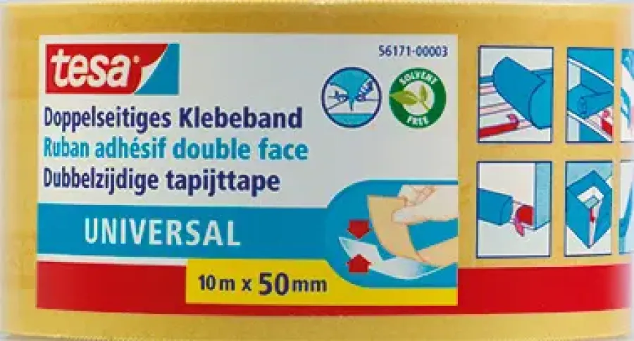 Overige Tape > Tesa Universal dubbelzijdig tapijttape 10 m x 50 mm