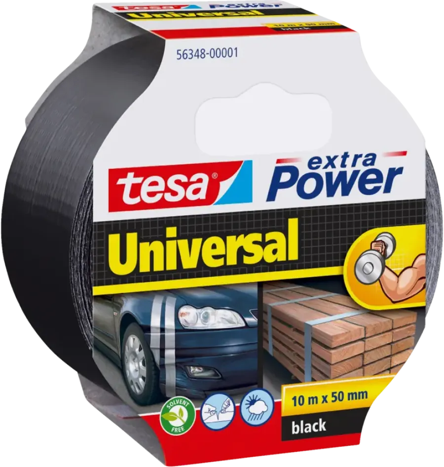 Overige Tape > Tesa Universal Extra Power reparatietape zwart 50 mm x 10 m