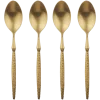 Theelepel set van 4 lichtgoud