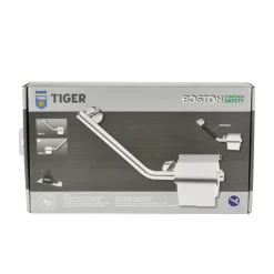 Tiger Boston Comfort en Safety toiletrolhouder met steun links chroom