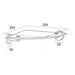 Tiger Boston hoekplanchet mat rvs