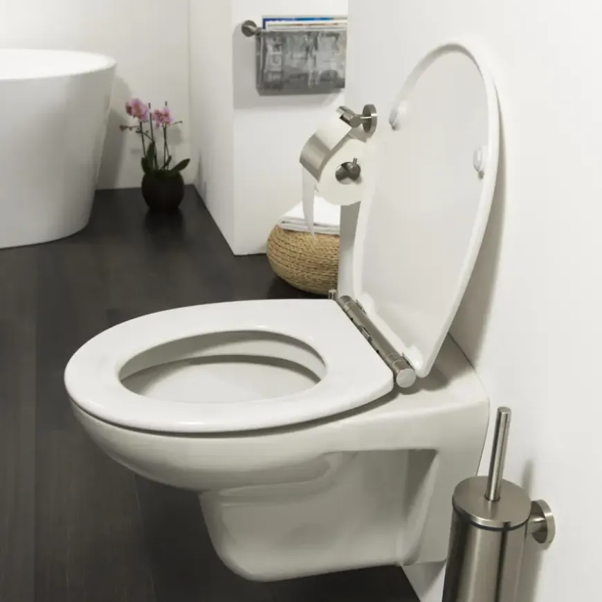 Tiger Boston wc bril wit/RVS met softclose en quick release