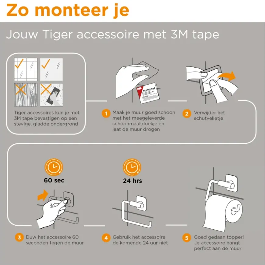 Tiger Colar toiletrolhouder RVS