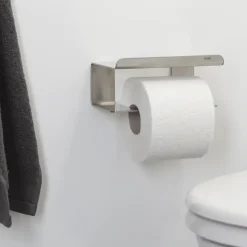 Tiger Colar toiletrolhouder met plateau RVS