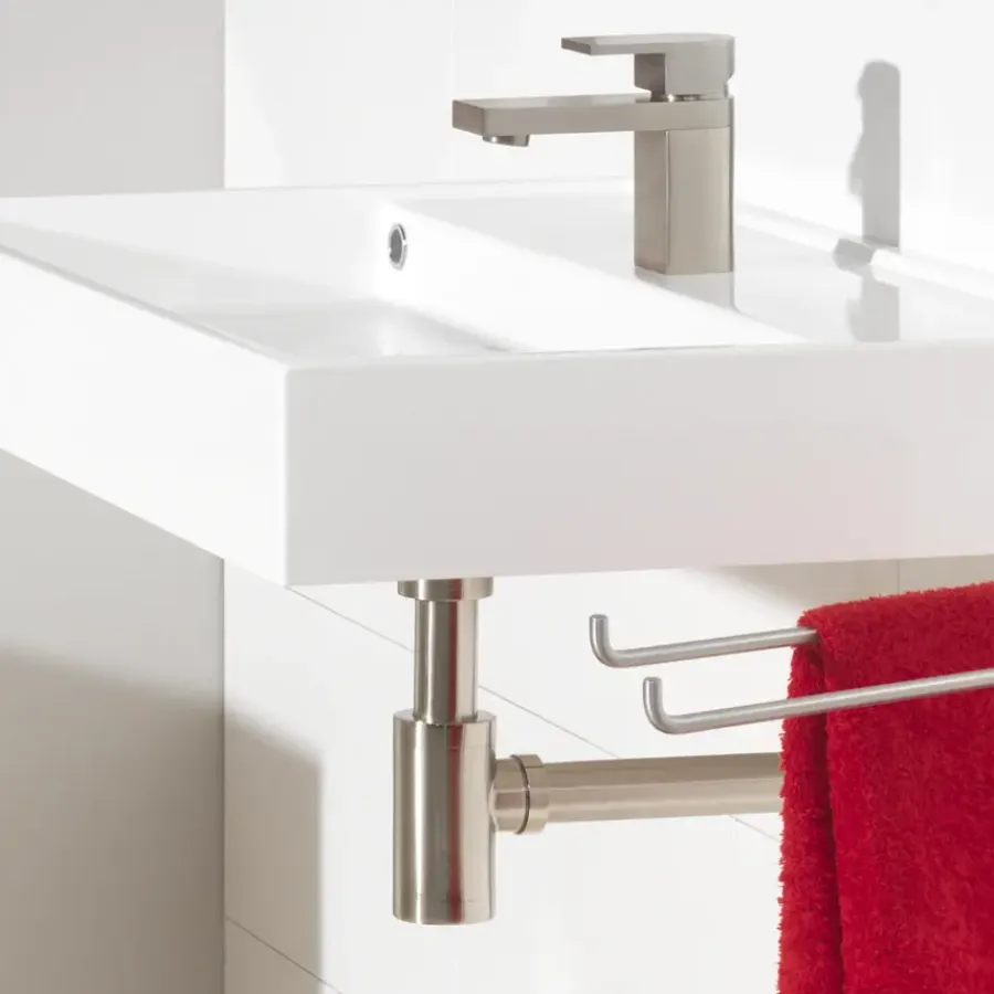 Afvoerbuizen & Hulpstukken > Tiger design lavabo sifon 5/4" 23,5x34x6,7 cm inox
