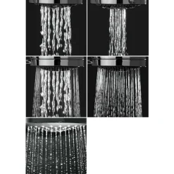Tiger douchekop Splash Eco Malaga handdouche waterbesparend 5 standen ø 8 cm chroom