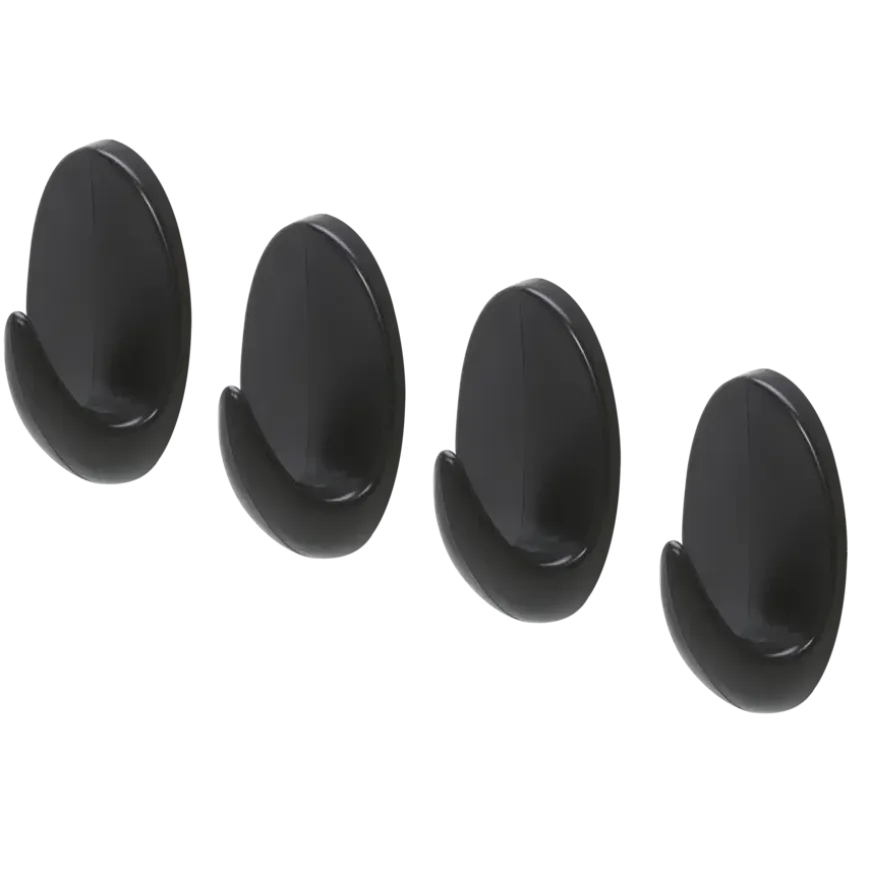 Tiger haak Baseline set van 4 zwart zelfklevend