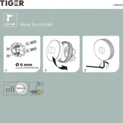 Tiger Haak Urban Groot Wit