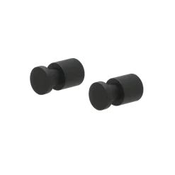 Tiger haken set van 2 Pico mat zwart RVS