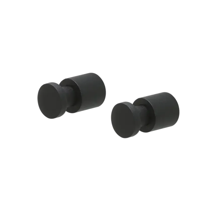 Tiger haken set van 2 Pico mat zwart RVS