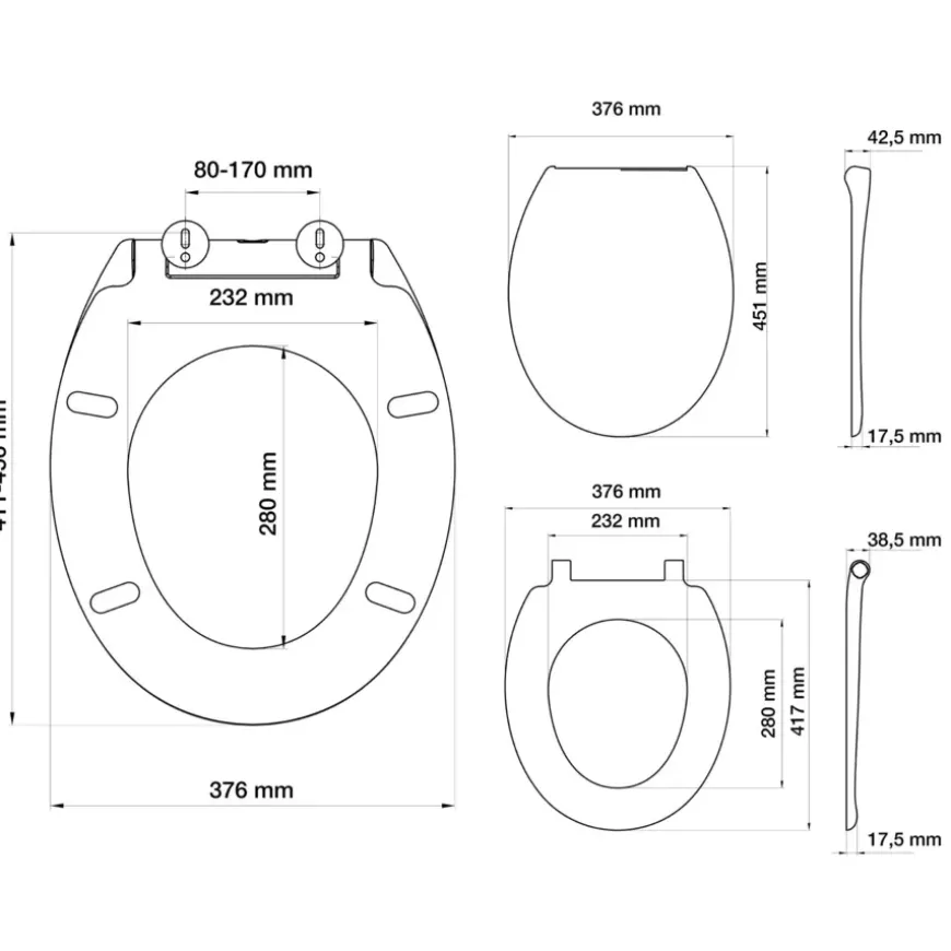 Tiger Mason wc bril pergamon met softclose en quick release