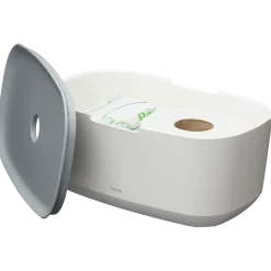 Tiger Opbergbox TESS met deksel wit/lichtgrijs