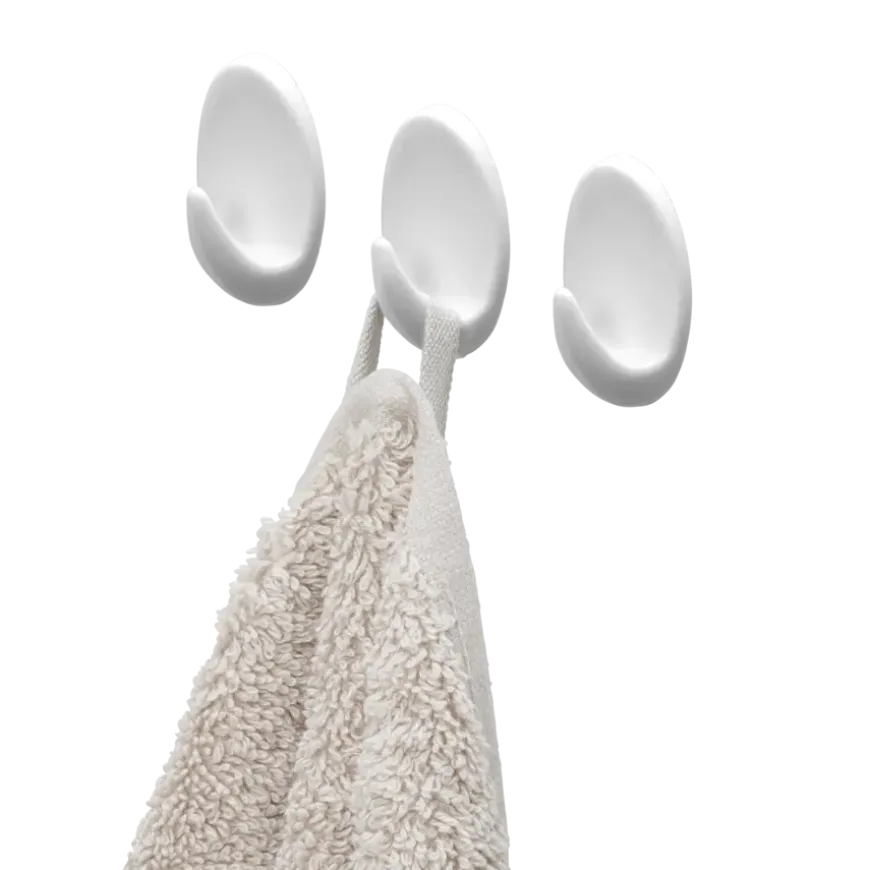Tiger ophang haak Baseline Oval Large wit ABS set van 3