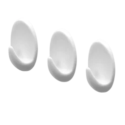 Tiger ophang haak Baseline Oval Large wit ABS set van 3