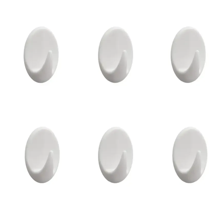 Tiger ophang haak Baseline Oval small wit ABS set van 6