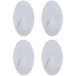 Tiger ophang haak Baseline Oval medium wit ABS set van 4
