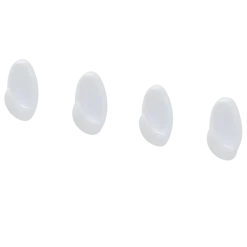 Tiger ophang haak Baseline Oval medium wit ABS set van 4