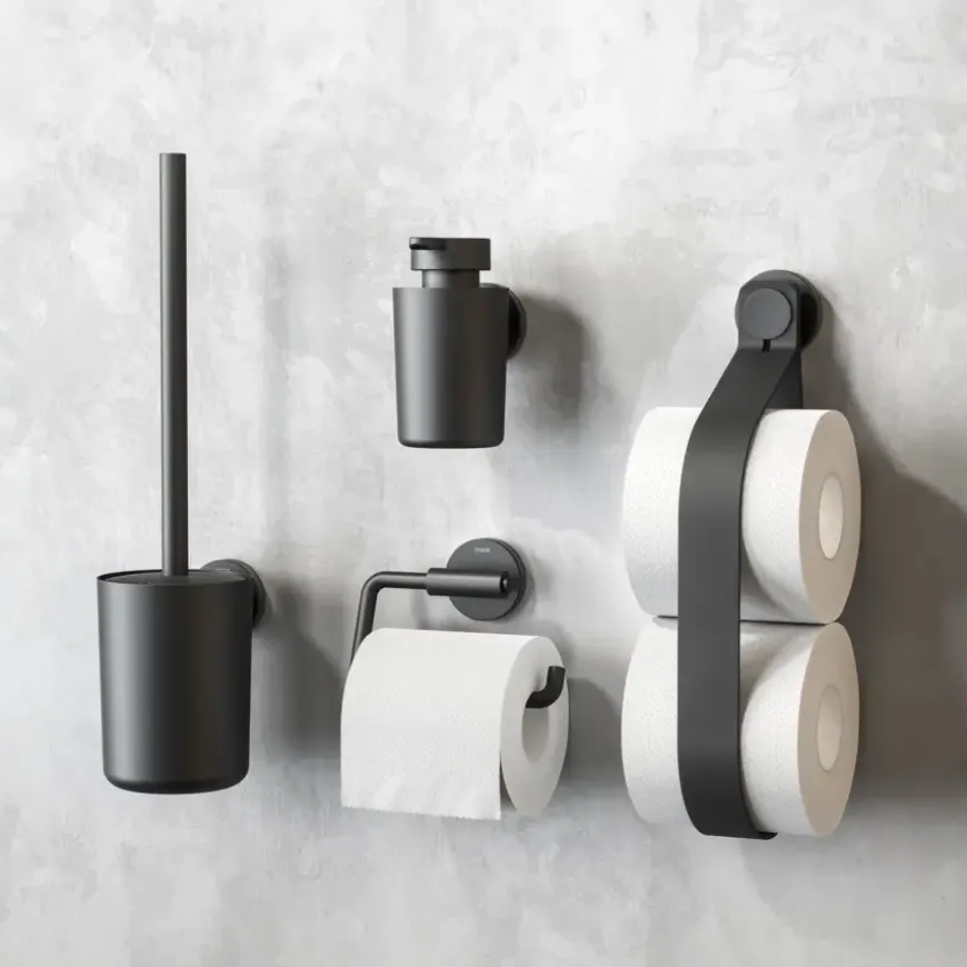 Tiger Orion Toiletborstel met houder hangend - Zwart