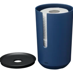 Tiger Reserverolhouder TESS met deksel vrijstaand blauw/zwart