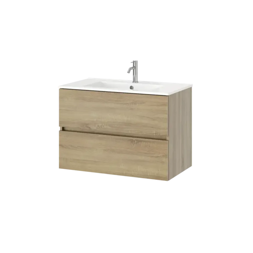Tiger T-Line Quadro inbouwwastafel 81 cm meubel wit