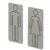 Deurbeslag Buitendeur|Deur Accessoires > Tiger toilet bordjes man vrouw geborsteld RVS zelfklevend