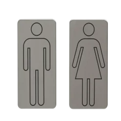 Deurbeslag Buitendeur|Deur Accessoires > Tiger toilet bordjes man vrouw geborsteld RVS zelfklevend