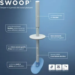 Tiger Toiletborstelhouder TESS met Swoop borstel flexibel wit/ lichtgrijs