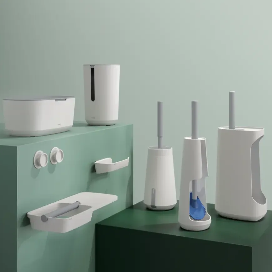 Tiger Toiletborstelhouder TESS met Swoop borstel flexibel wit/ lichtgrijs