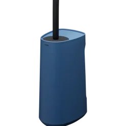 Tiger Toiletborstelhouder TESS met opbergfunctie vrijstaand en Swoop borstel flexibel blauw/zwart