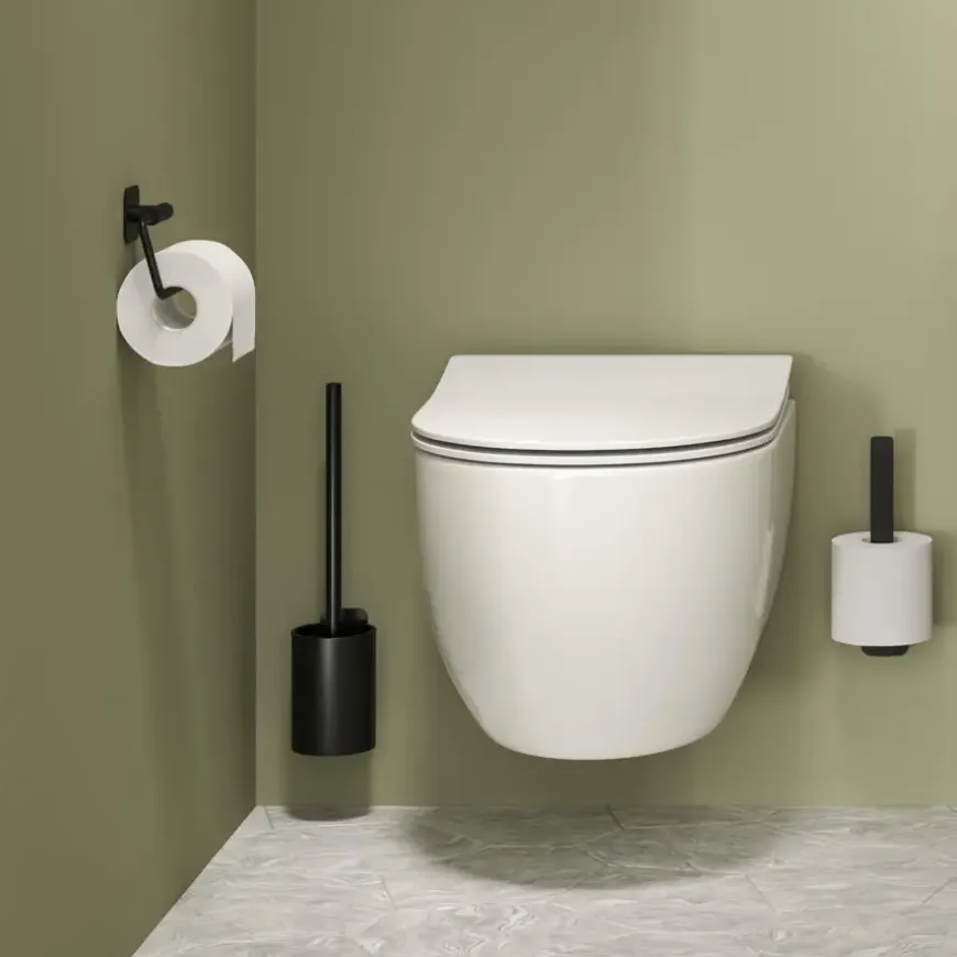 Tiger toiletrolhouder Colar zonder klep Zwart