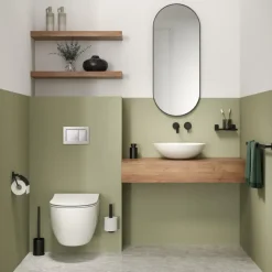 Tiger toiletrolhouder Colar met klep Zwart