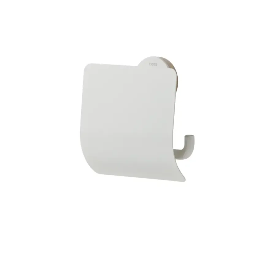 Tiger Toiletrolhouder Urban Wit met Klep