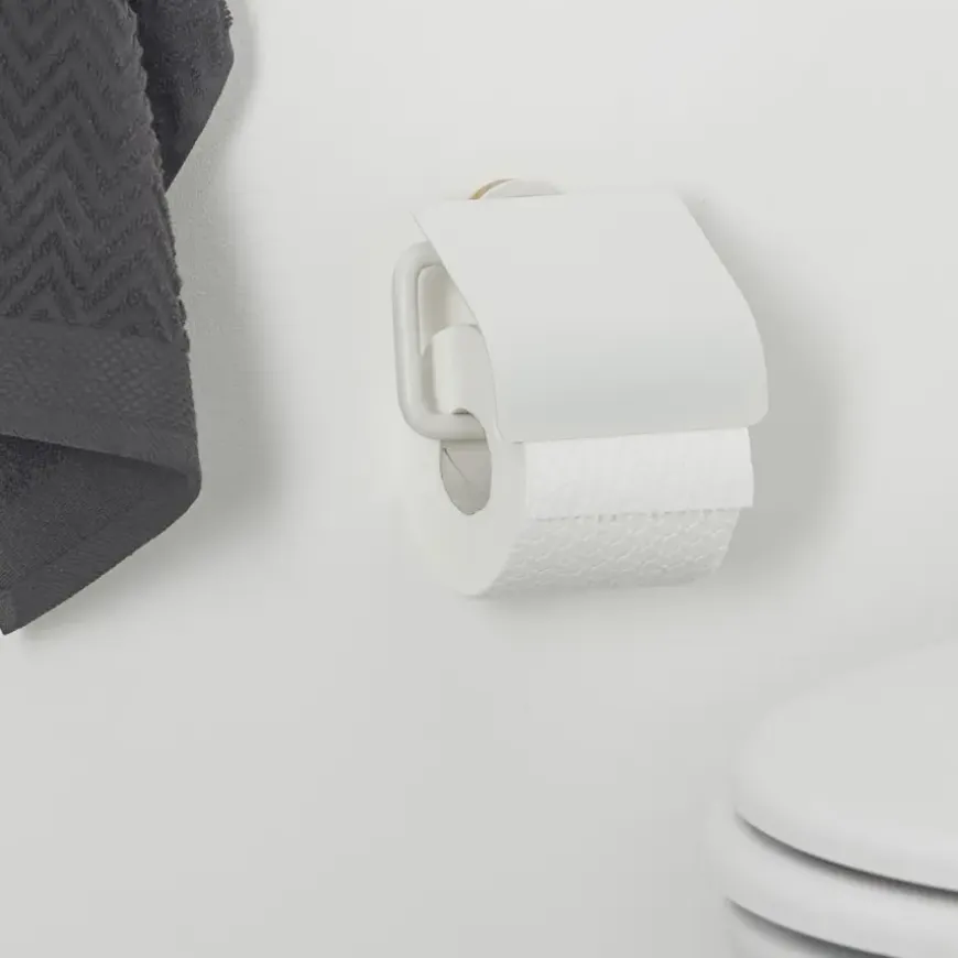 Tiger Toiletrolhouder Urban Wit met Klep