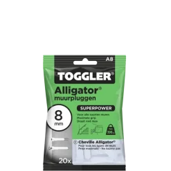 Toggler alligatorplug A8 8 mm 20 stuks