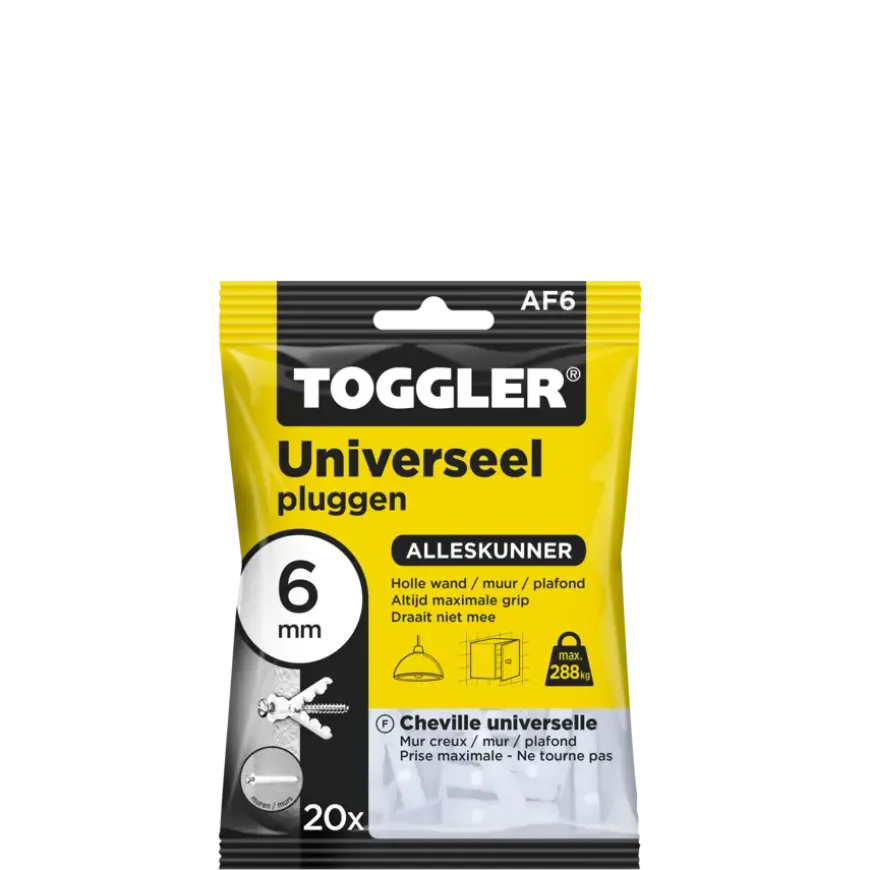 Toggler alligatorplug met flens AF6 6 mm 20 stuks
