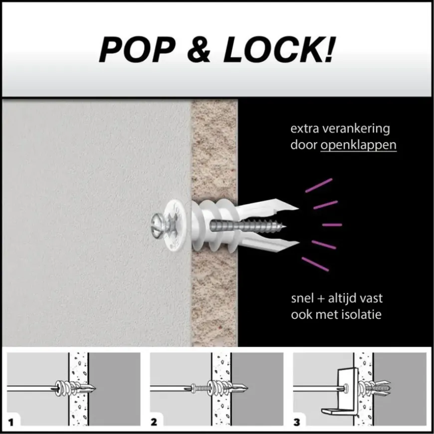 Toggler gipsplaatplug mini SPM 9.5-15 mm met schroeven 6 stuks