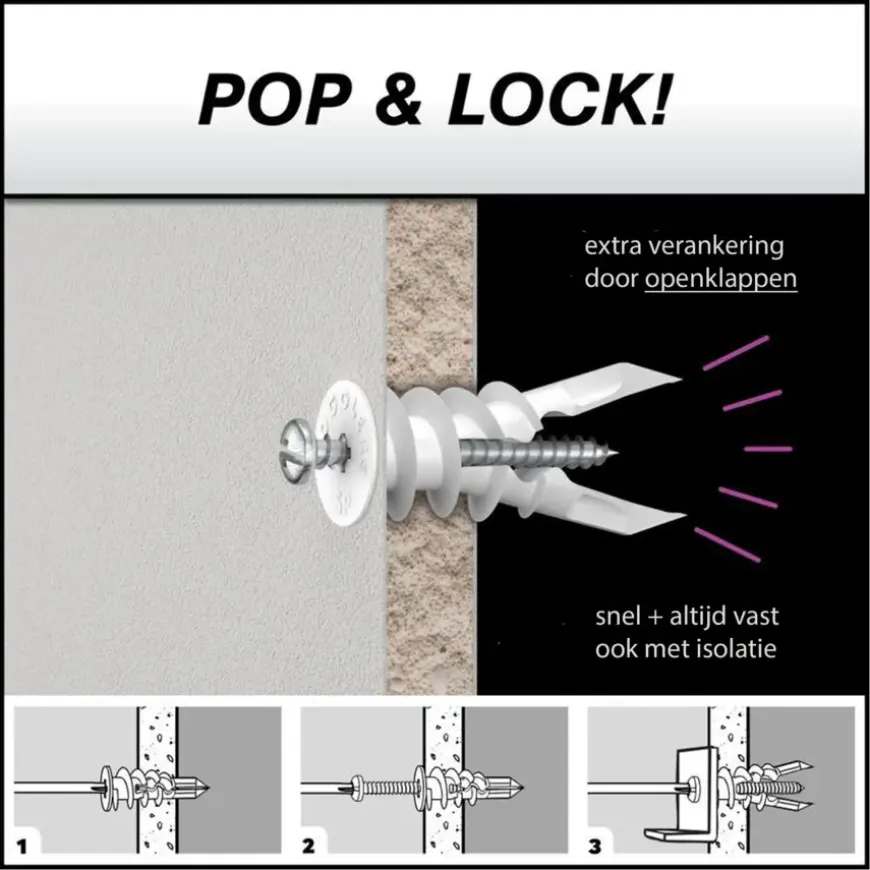 Toggler gipsplaatplug SP 9.5-15 mm 20 stuks