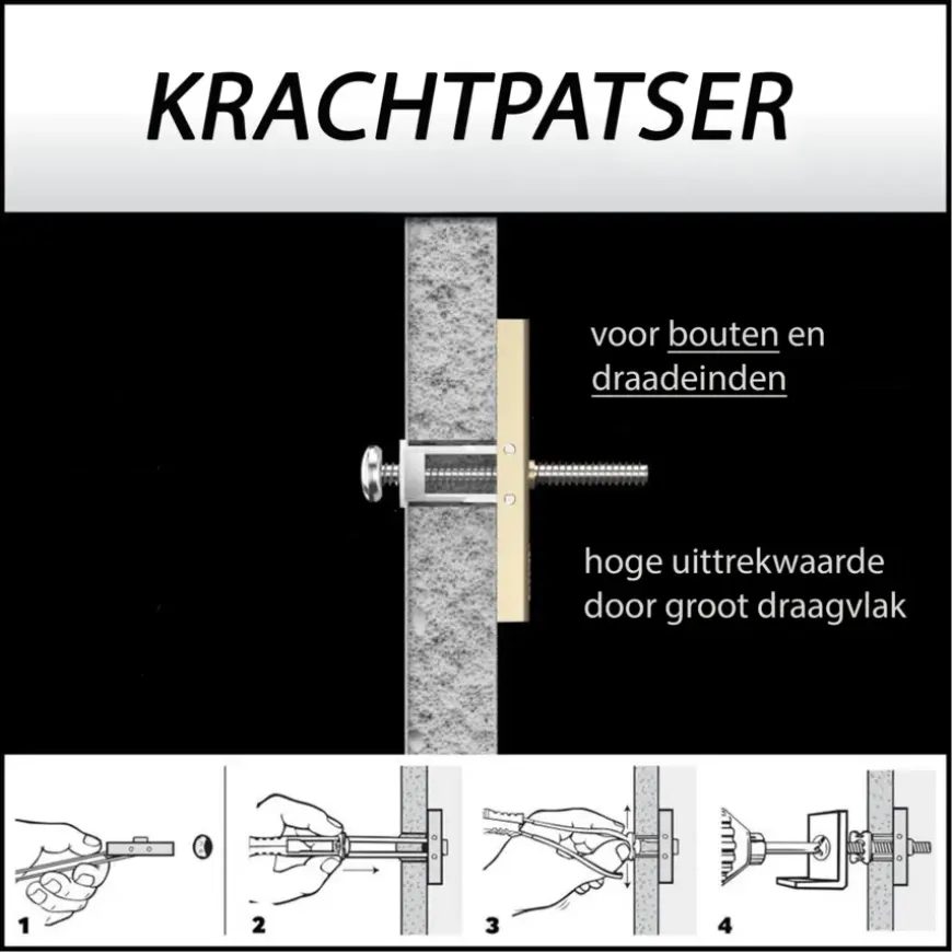 Toggler hollewandanker 9,5-92 mm M6