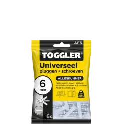 Toggler Universeelplug 6mm met schroef 6 st.