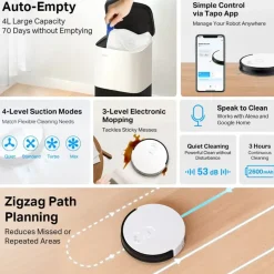 Robot Stofzuigers > Tapo TP-Link Robotstofzuiger RV10 Plus met dweilfunctie