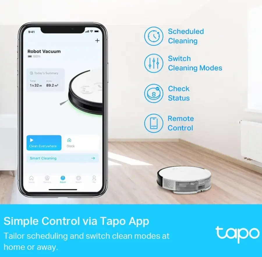 Robot Stofzuigers > Tapo TP-Link Robotstofzuiger RV10 Plus met dweilfunctie