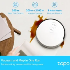Robot Stofzuigers > Tapo TP-Link Robotstofzuiger RV10 Plus met dweilfunctie