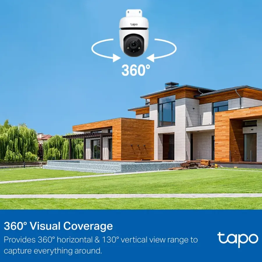 Elektronische Beveiliging > Tapo TP-Link TC40 beveiligingscamera voor buiten Full HD 1080P bedraad Pan/Tilt