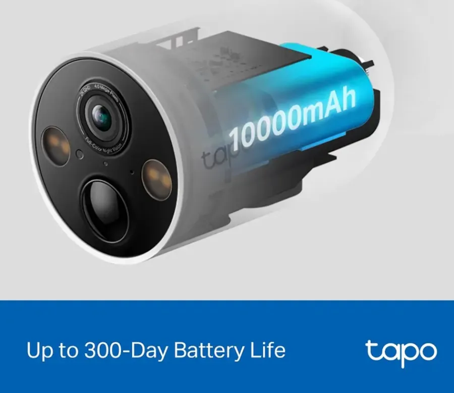 Elektronische Beveiliging > Tapo TP-Link TC425 beveiligingscamera voor buiten 2K QHD met batterij