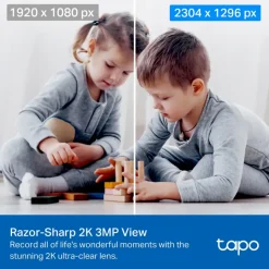 Elektronische Beveiliging > Tapo TP-Link TC71 beveiligingscamera voor binnen 2K 3MP bedraad Pan/Tilt