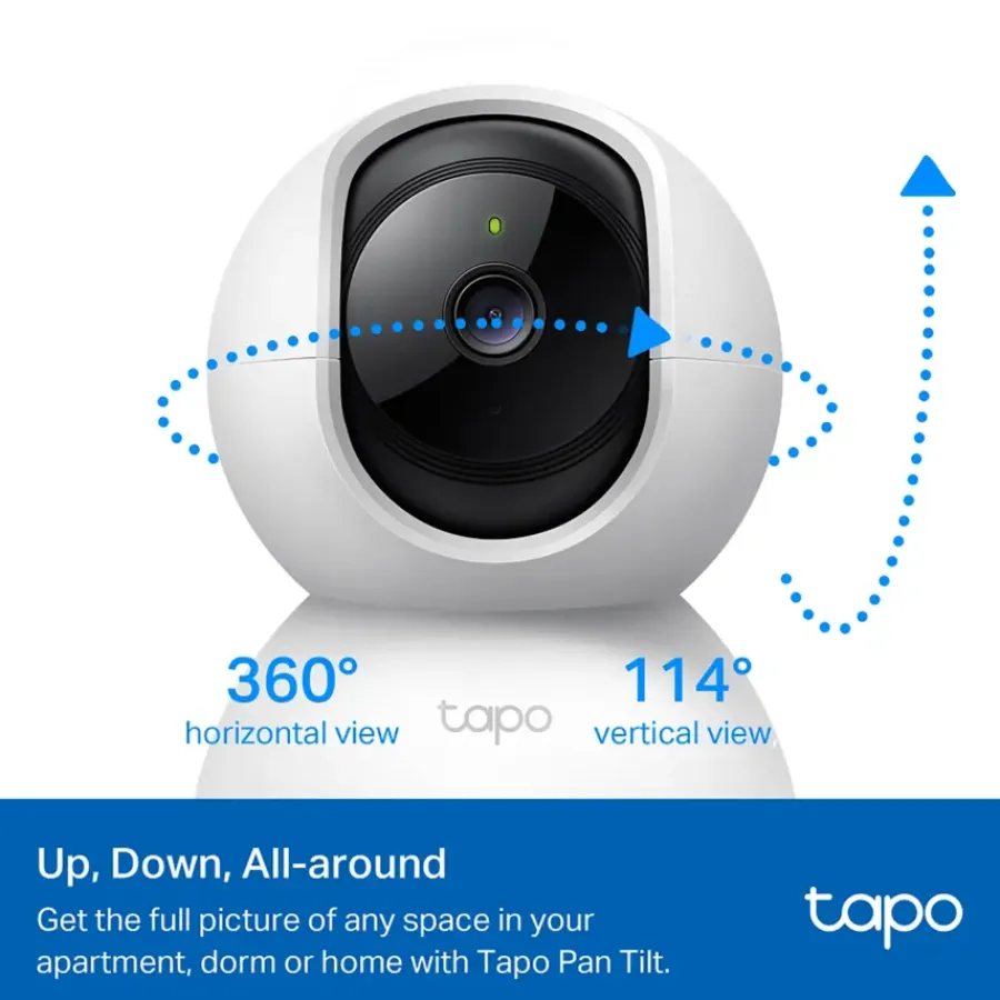 Elektronische Beveiliging > Tapo TP-Link TC71 beveiligingscamera voor binnen 2K 3MP bedraad Pan/Tilt